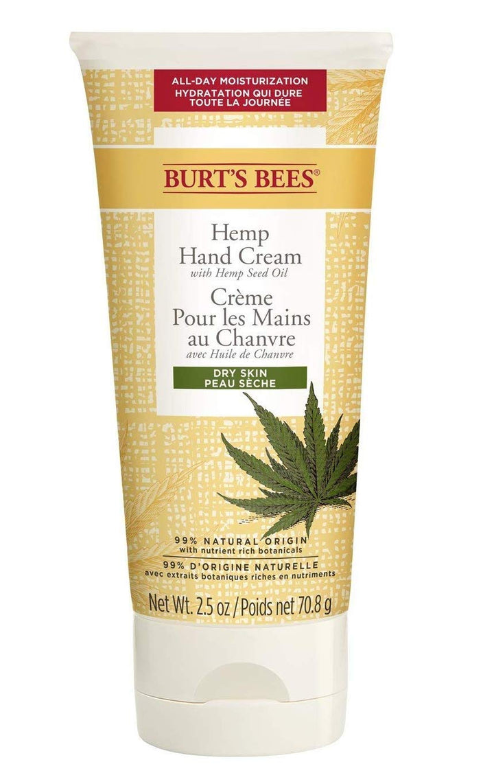 Burt's Bees Hemp Seed Oil Vitamin E Hand Cream for Dry Skin, Verbena And Basil, 2.5 oz