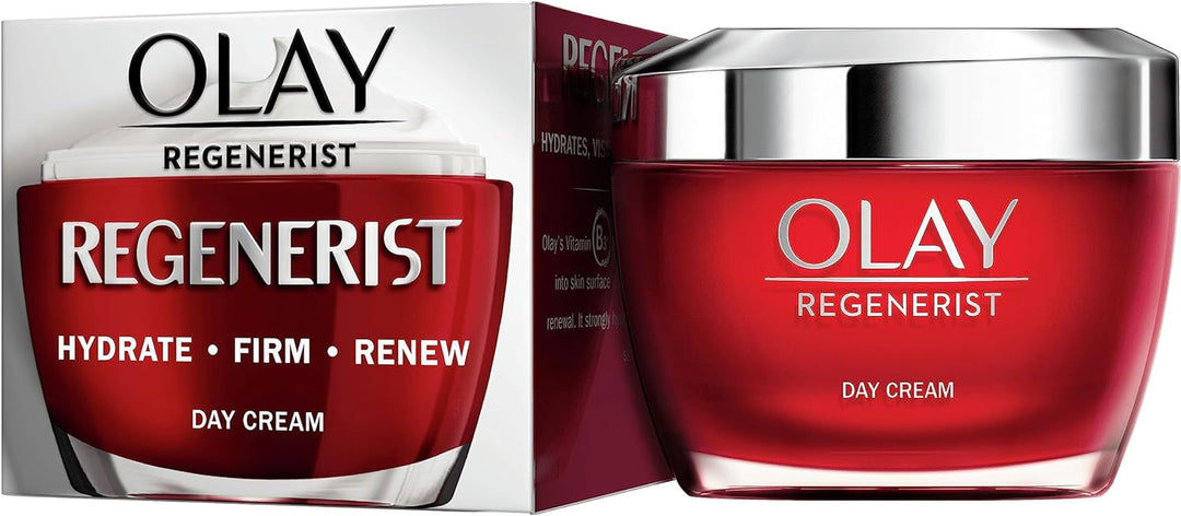 Olay Face Moisturizer, Regenerist Micro-Sculpting Cream for Women, Trial Size - Instant Hydration, Anti-Aging, Anti-Wrinkle, Firming Skin Care - Hyaluronic Acid, Niacinamide, Amino Peptides, 0.5 Oz