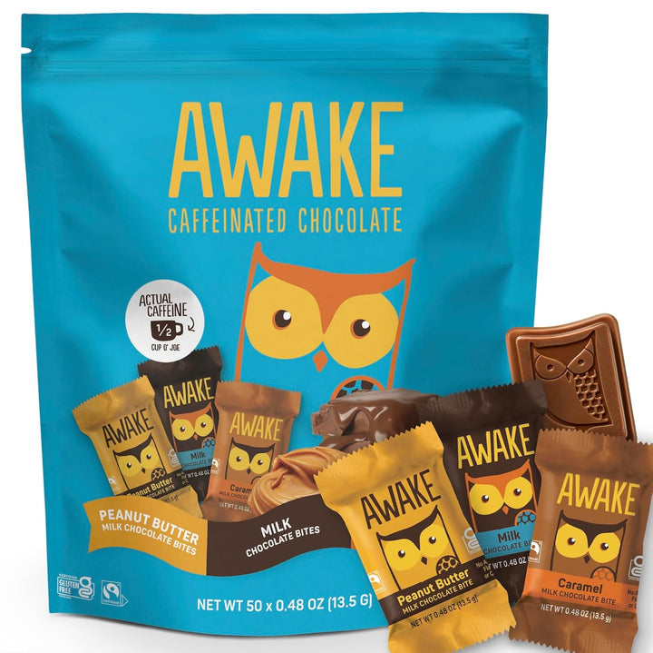 AWAKE - Caffeinated Chocolate Bites - 50mg Caffeine per bite