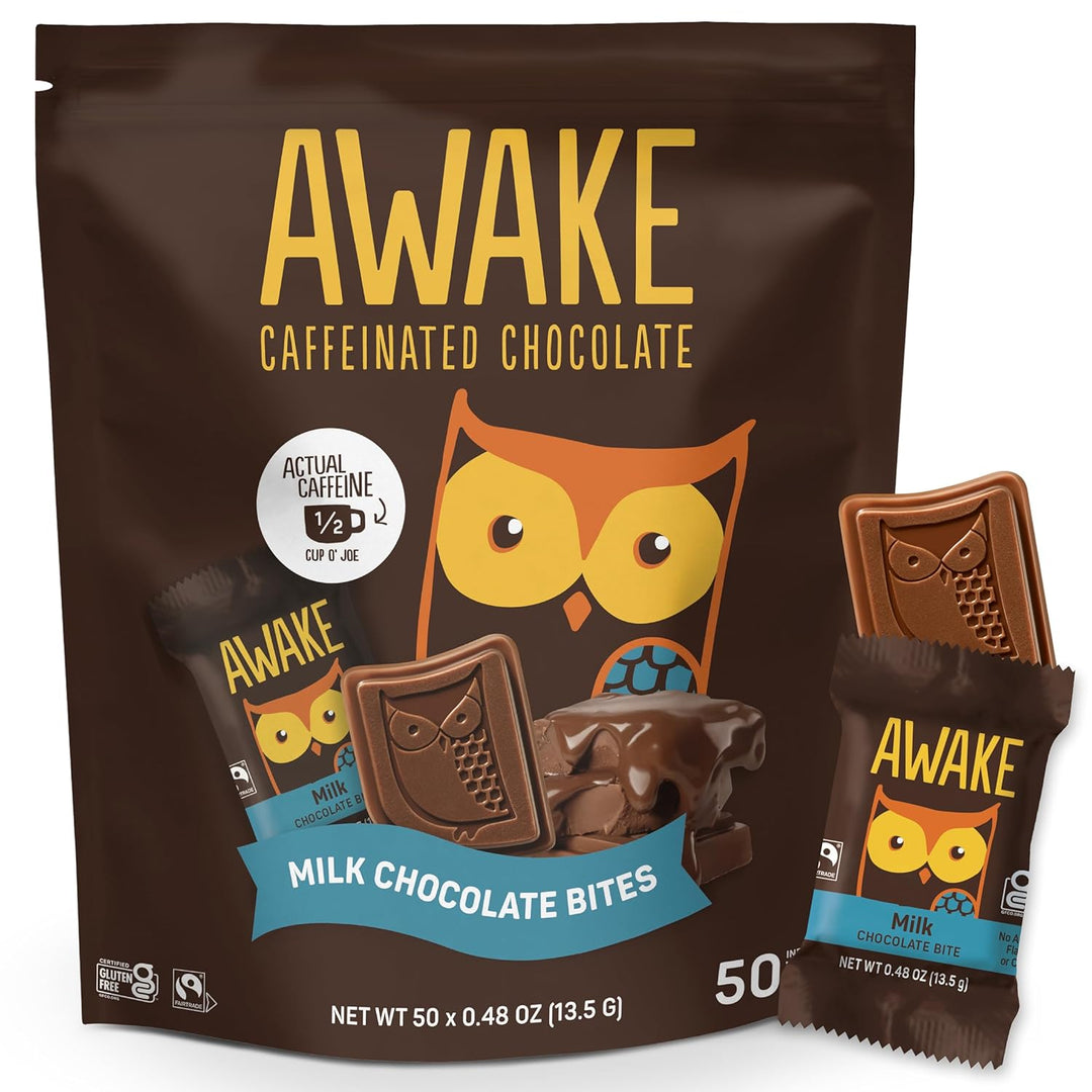 AWAKE - Caffeinated Chocolate Bites - 50mg Caffeine per bite