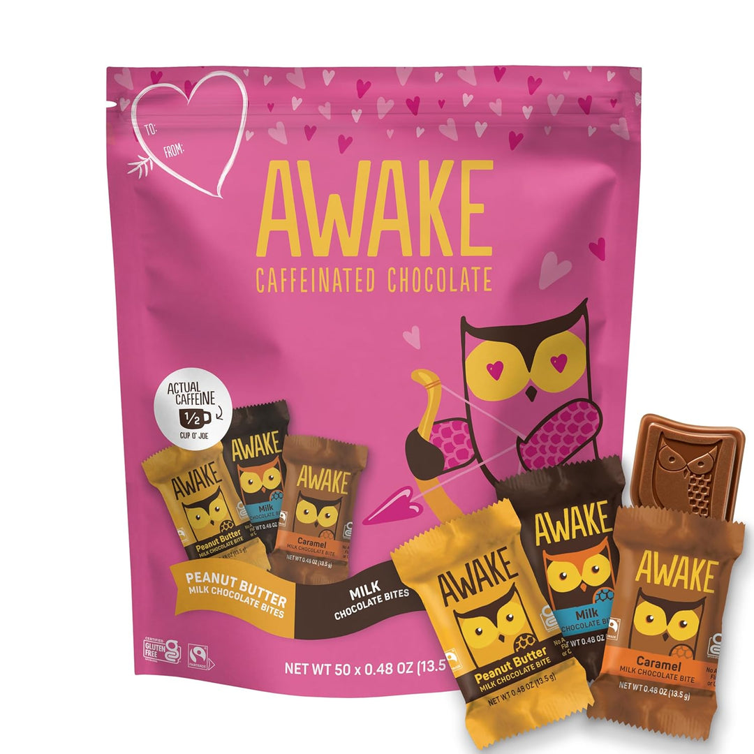 AWAKE - Caffeinated Chocolate Bites - 50mg Caffeine per bite