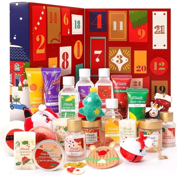 Advent Calendar 2025 Christmas Gifts Sets for Women, Spa Gift Baskets for Women, 24pcs Surprise Xmas Gifts Box