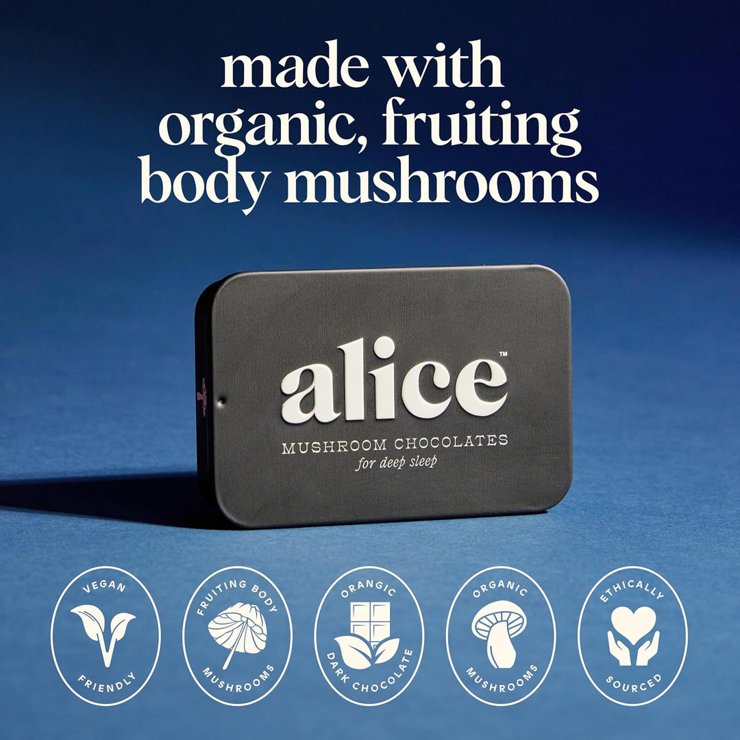 Alice Nightcap Mushroom Chocolates – Natural Sleep Support & Calm