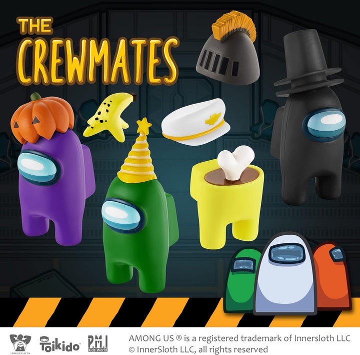 " Among Us Crewmate Figures | Toys Out of 16 Collectibles in 1 Box | 8 Among Us Merch Incl. The Peeled and The Clogged | 2 Hidden Impostors | Mini Toys with 5 Add’l Hats"