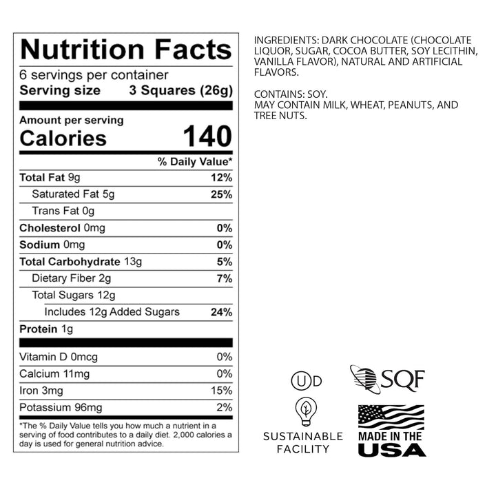 Astor Chocolate Calm Dark Chocolate Lavender Black Currant Squares Gift Set  Chocolate Lovers Mini Bar Box l 18pc Individually Wrapped Calming Belgian Chocolate Basket  0.33oz Each Minibar Gourmet Snack  Kosher Food Candy Holiday Bars