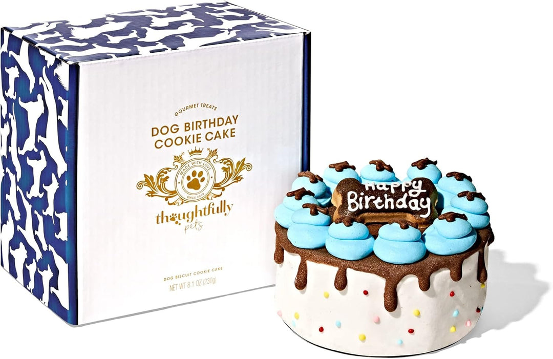 Blue Dog Birthday Cookie Cake – Peanut Butter Biscuit for All Breeds