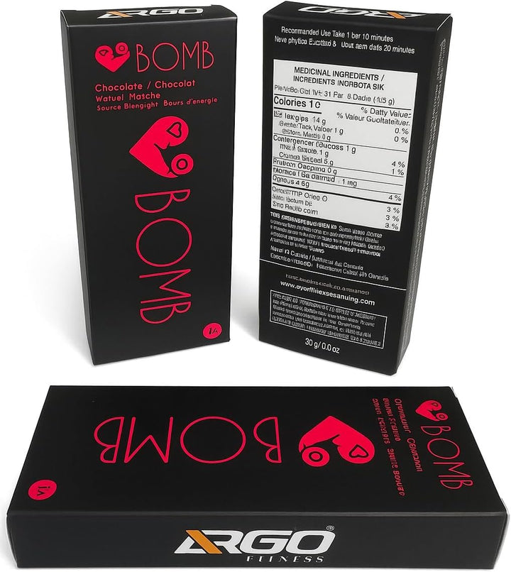 Bomb Couples Chocolate – Mood & Vitality Support for Him & Her – Vegan, Gluten-Free, Natural Ingredients. Improve Mood, Performance & Energy – Made in Canada