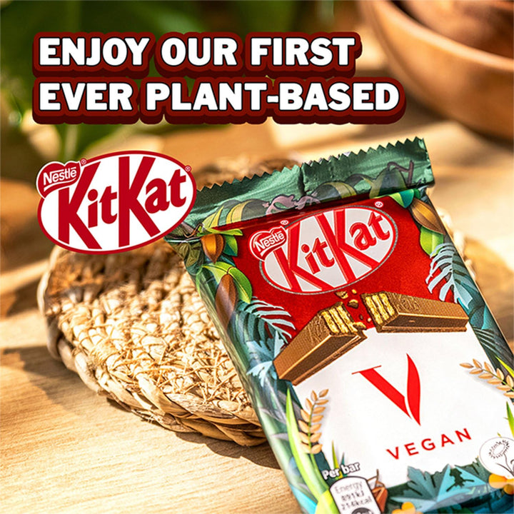 KitKat Vegan 4 Finger Organic Plant Based Chocolate Bar 6 Pack 41.5g, Dairy Free Bars, Healthy Chocolate 1.46 Ounce