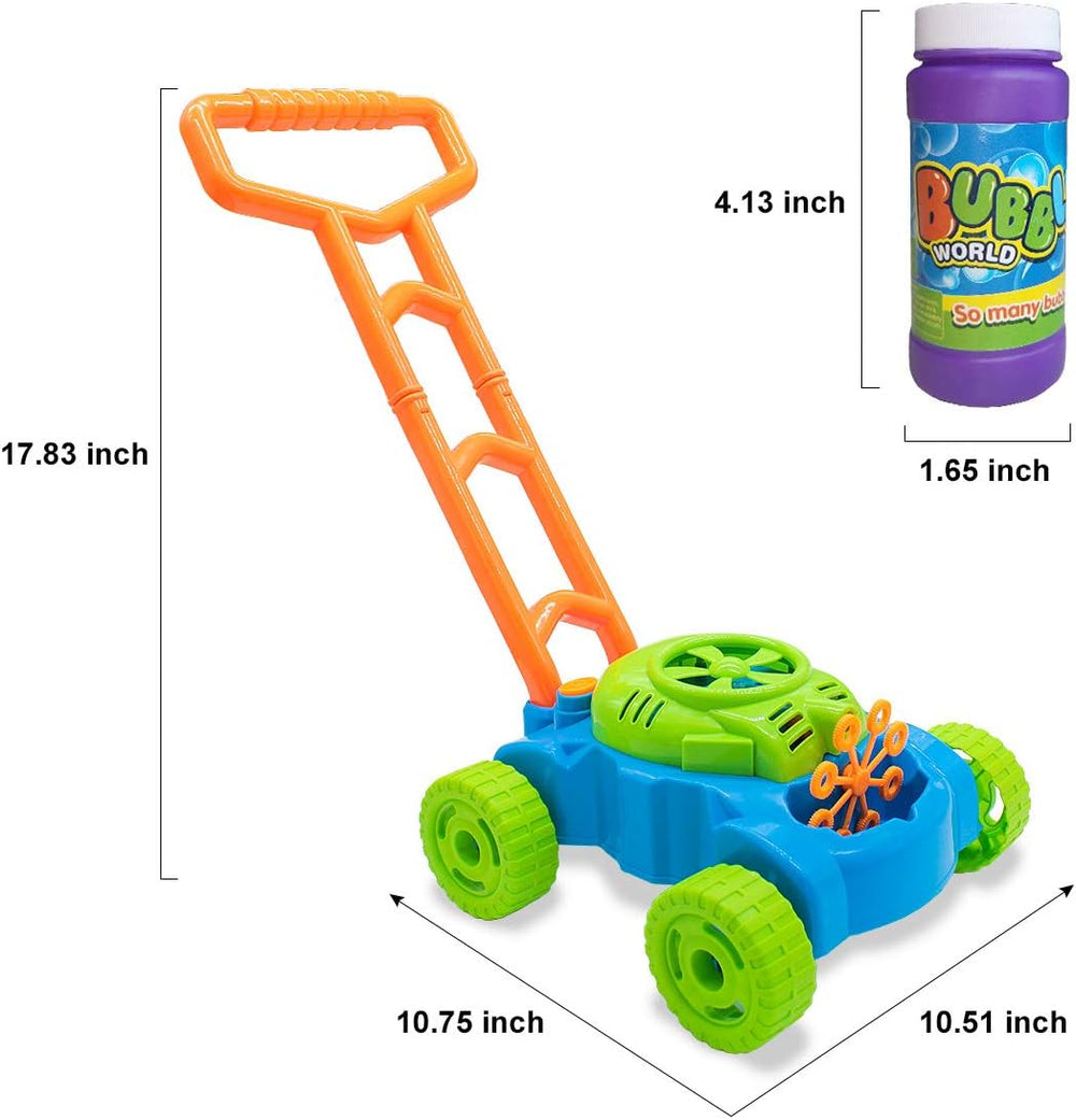 Bubble Lawn Mower for Toddlers – Outdoor Bubble Blower Toy 1-3