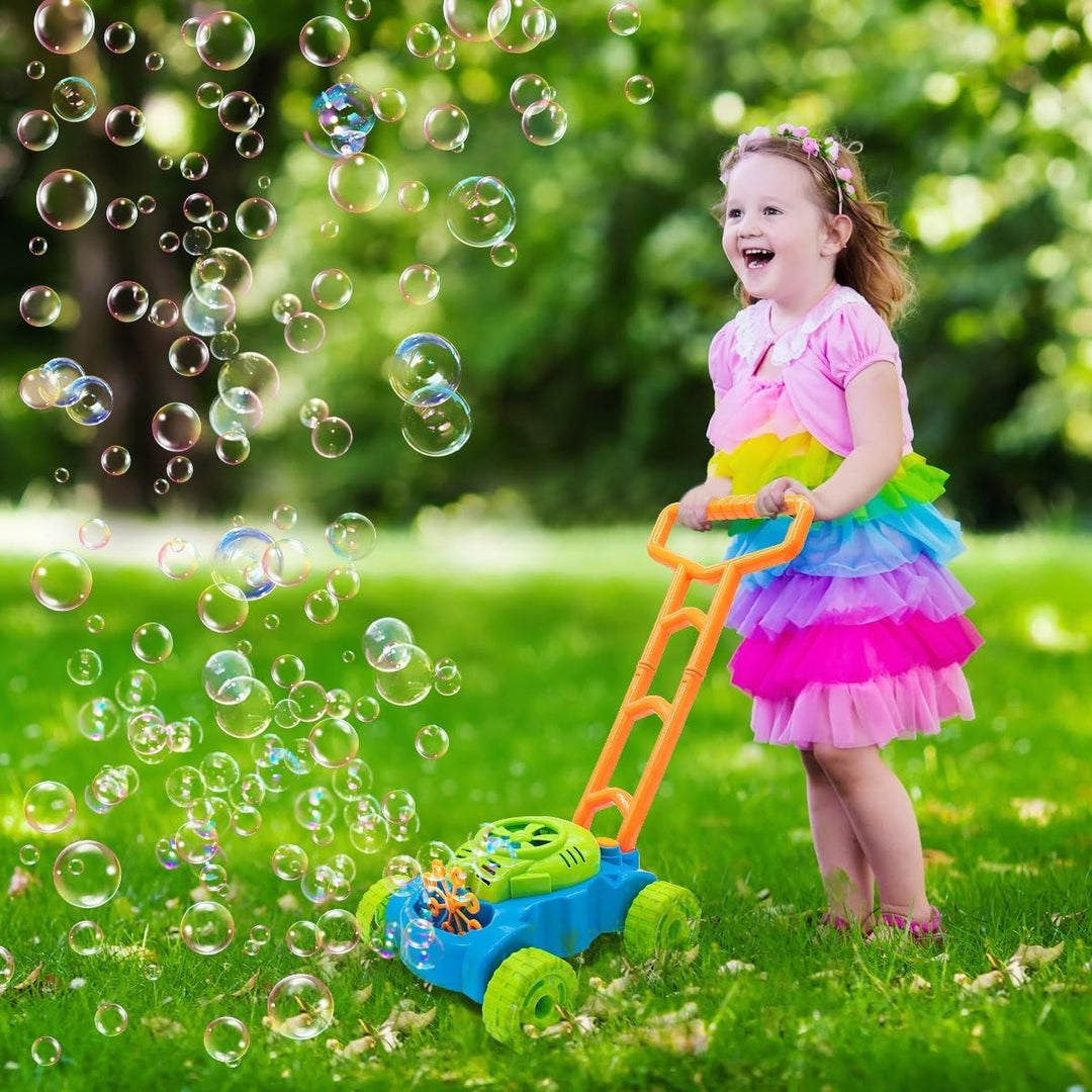 Bubble Lawn Mower for Toddlers – Outdoor Bubble Blower Toy 1-3