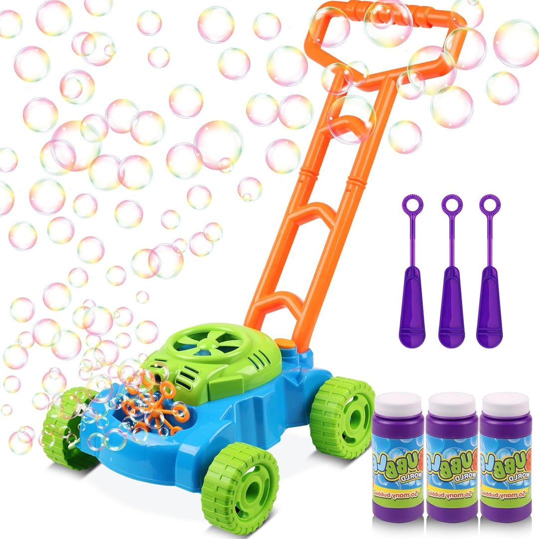 Bubble Lawn Mower for Toddlers – Outdoor Bubble Blower Toy 1-3