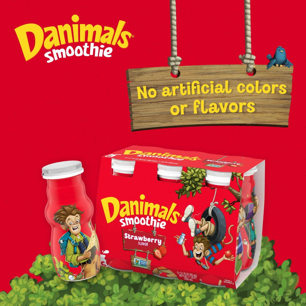 Danimals Smoothies Variety Pack, Strawberry 3.1 fl. oz., 36 ct