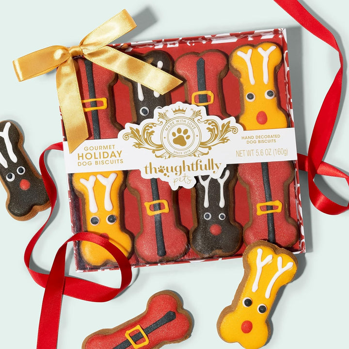 Holiday Dog Cookie Gift Set – 8 Gourmet Hand-Decorated Treats