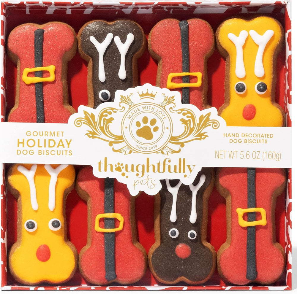 Holiday Dog Cookie Gift Set – 8 Gourmet Hand-Decorated Treats