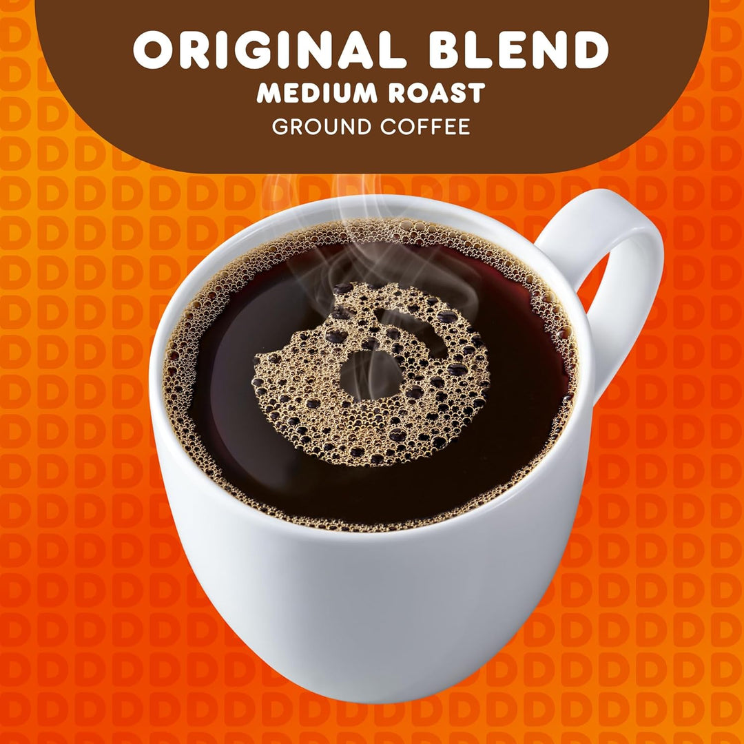 Dunkin' Original Blend Medium Roast Ground Coffee, 30 oz Canister