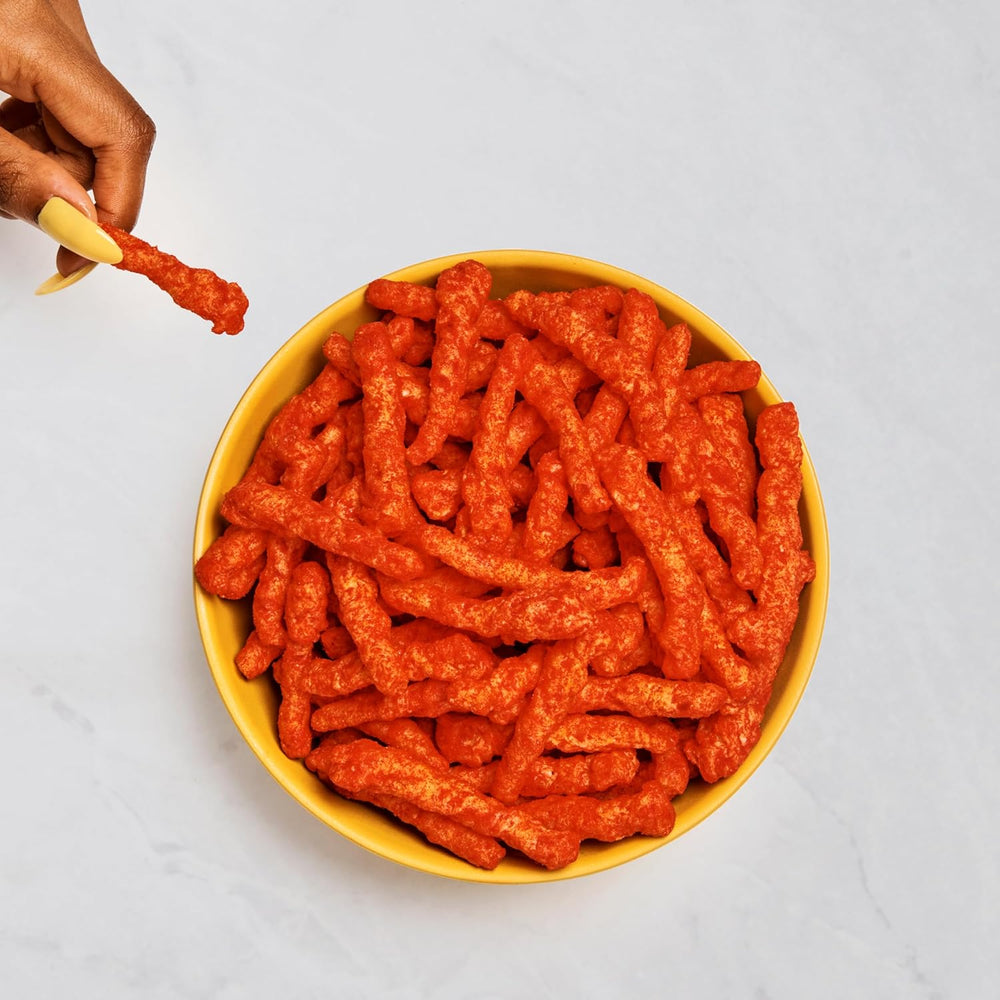 Savor bold flavors with the Frito Lay Cheesy Spicy Sweet Variety Pack. This 40-count pack features Cheetos Flamin’ Hot &amp; Jalapeño Cheddar, Doritos Spicy Nacho &amp; Sweet Chili, Lay’s Sweet &amp; Spicy Honey, and Ruffles Queso.