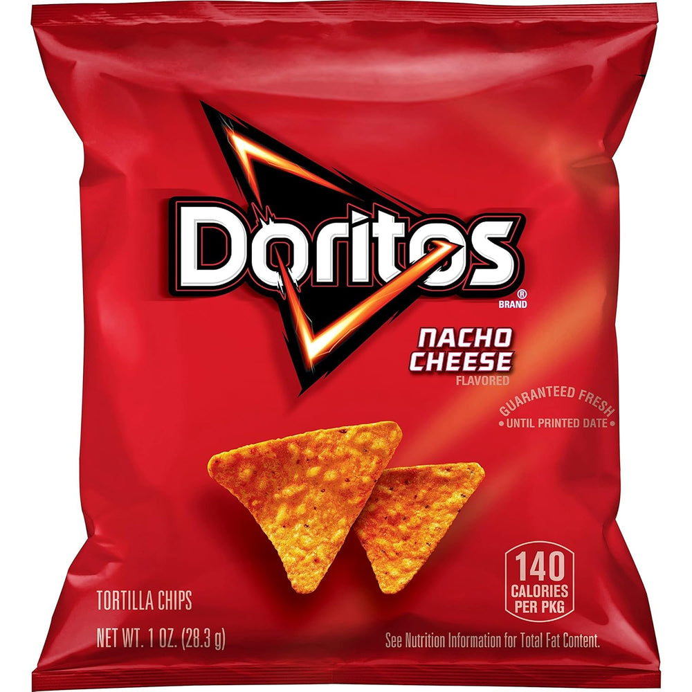 Satisfy snack cravings with the Frito Lay Doritos &amp; Cheetos Variety Pack. This 40-count pack includes 10 each of Cheetos Puffs, Cheetos Crunchy, Doritos Nacho Cheese, and Doritos Cool Ranch. Perfect for school lunches, after-school snacks, office breaks, or parties. Convenient, portion-controlled, and ready-to-go cheesy snacks everyone will love. Ideal for bulk snack lovers, kids’ lunch boxes, and party treats.