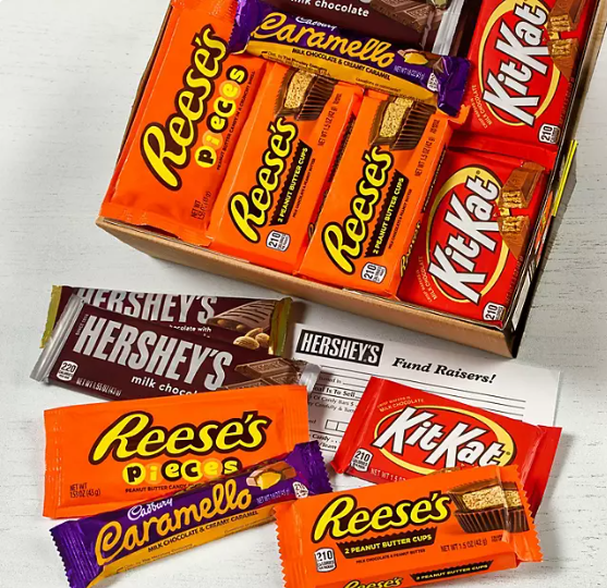 HERSHEY'S Chocolate Lovers Candy Bars, Variety Pack, Full Size, 52 pk.