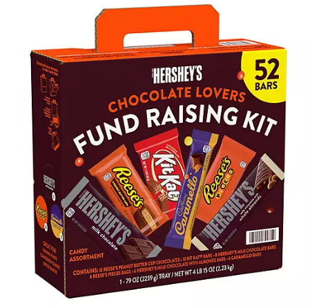 HERSHEY'S Chocolate Lovers Candy Bars, Variety Pack, Full Size, 52 pk
