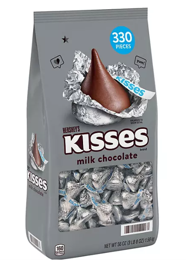 HERSHEY'S KISSES Milk Chocolate Candy, 330 pcs