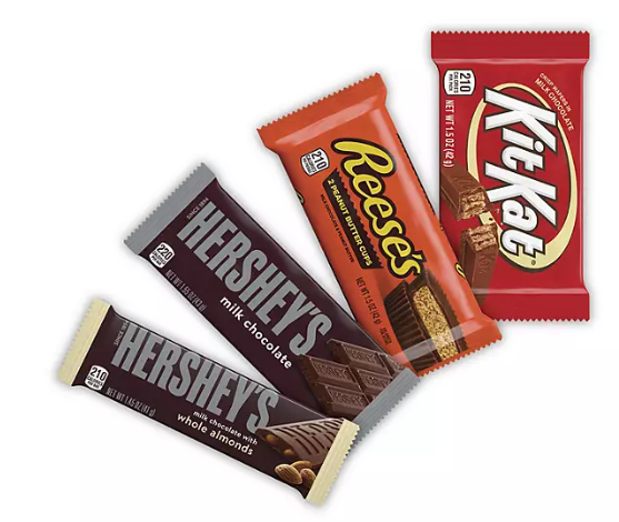 HERSHEY'S Variety Pack, Milk Chocolate Candy, 30 pk.