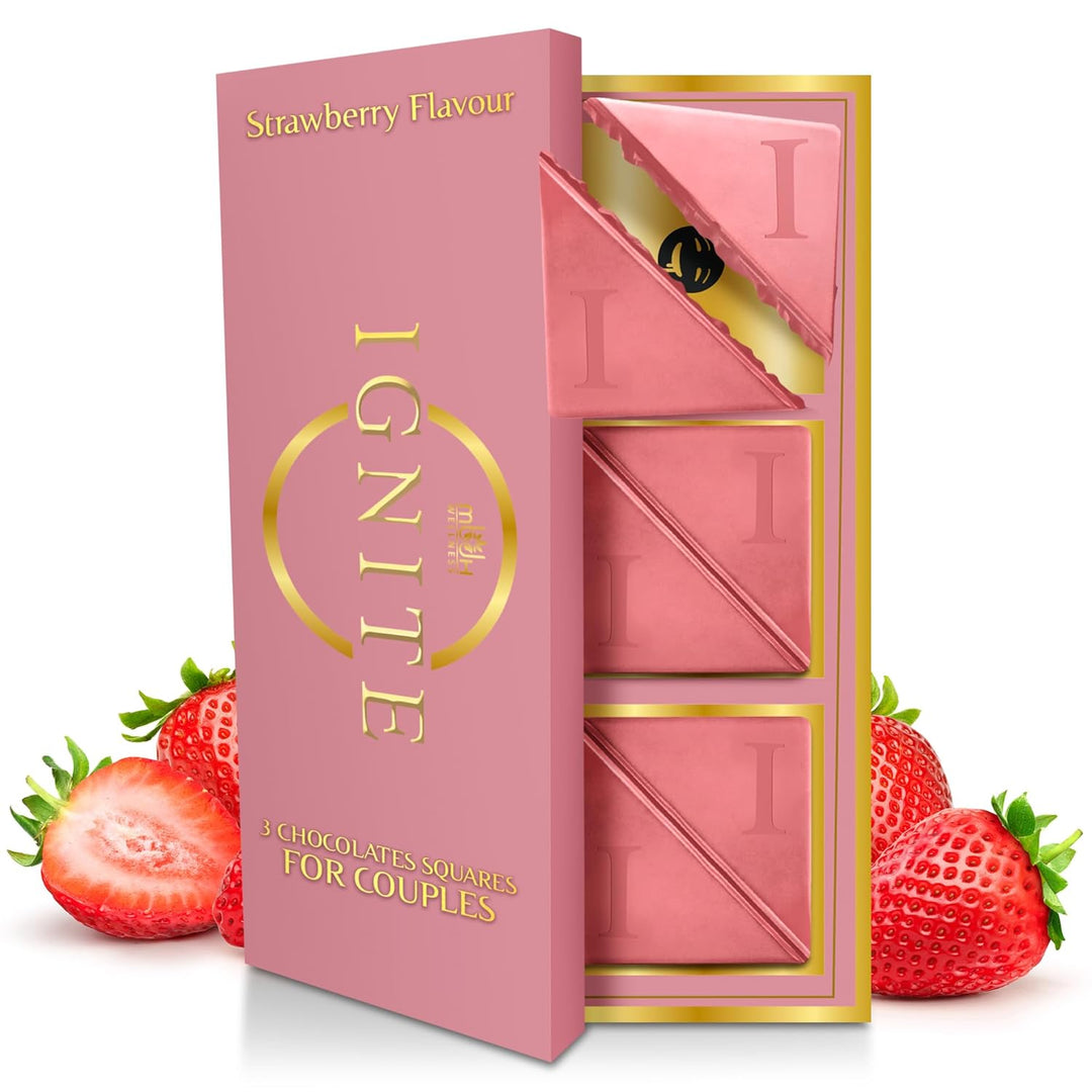 Ignite Strawberry Chocolate – 60% Cocoa Romantic Treat for Couples