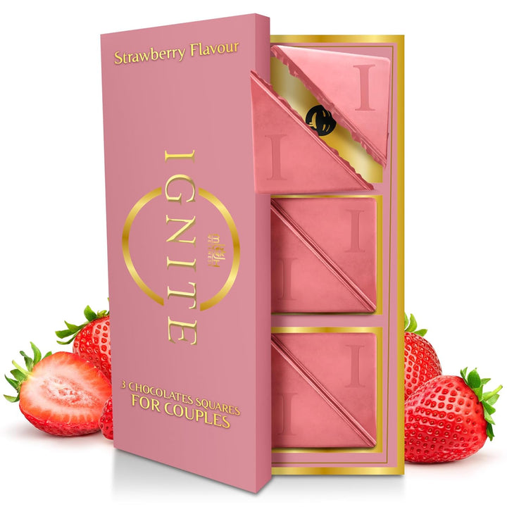 Ignite Strawberry Chocolate – 60% Cocoa Romantic Treat for Couples