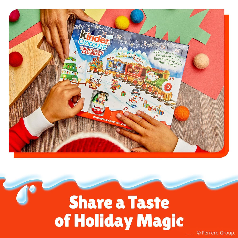 Kinder Chocolate Advent Calendar 2025 – 24 Holiday Treats, 2 Pack