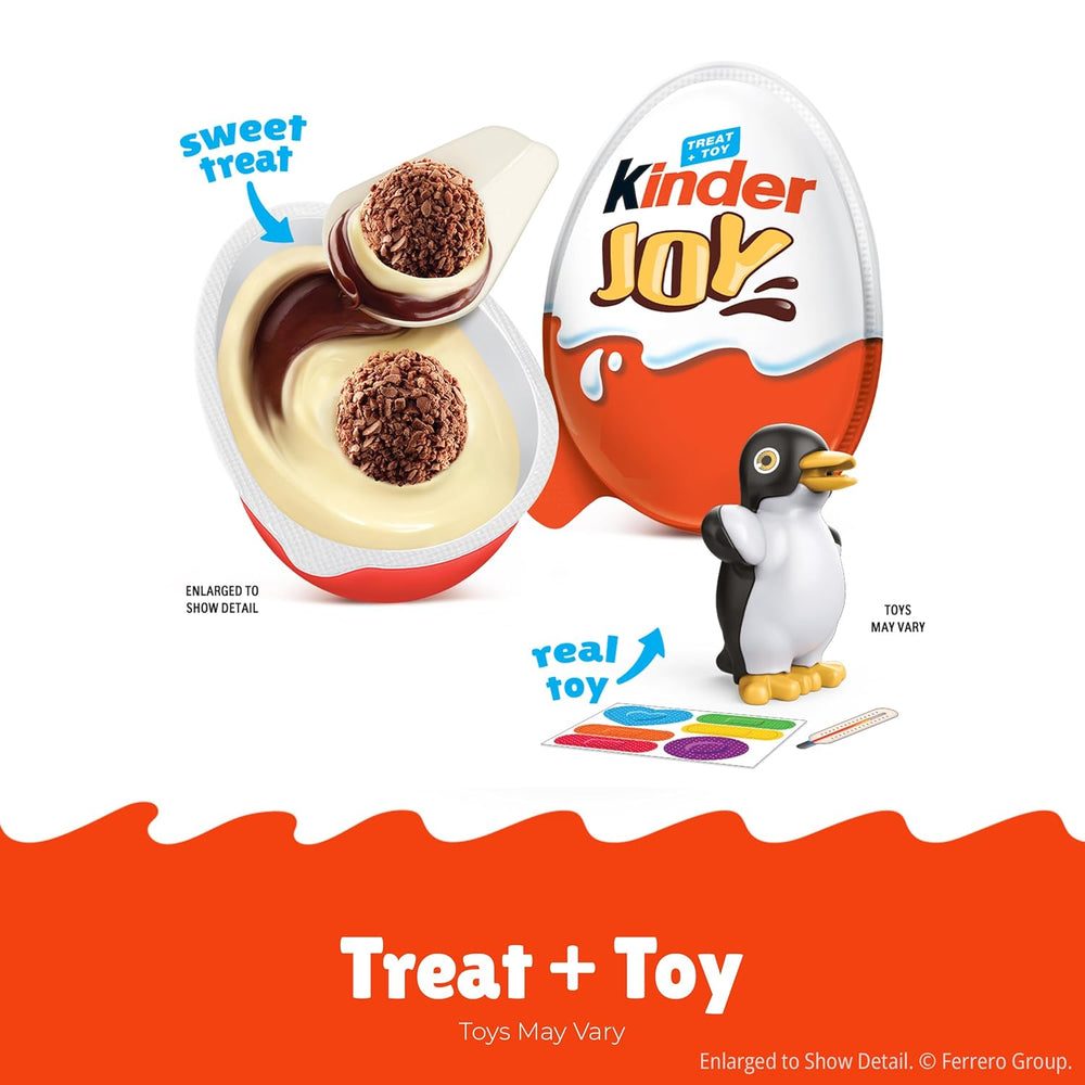 
Kinder Joy Eggs, Bulk 15 Count, Treat Plus Toy, Sweet Creams and Chocolatey Wafers, Individually Wrapped, 10.5 oz
