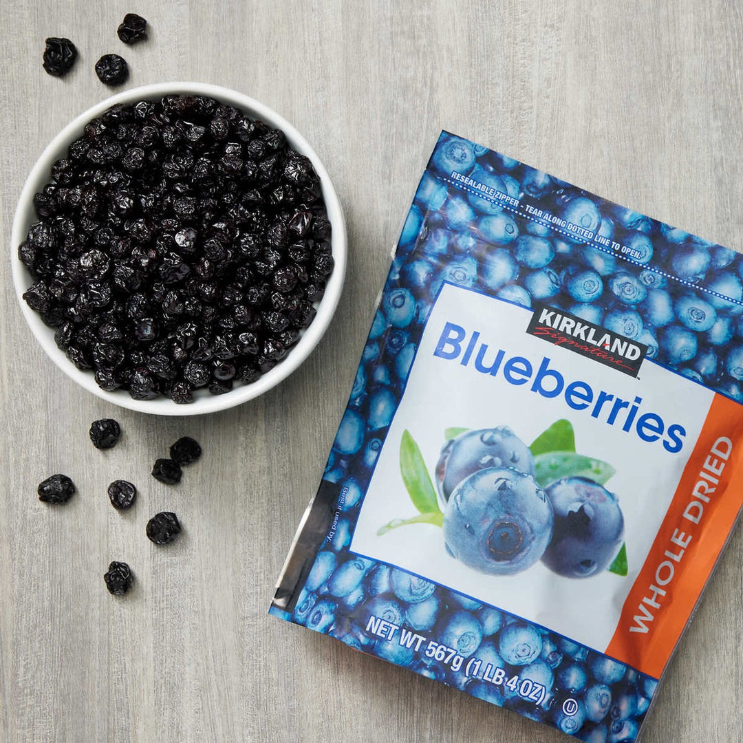 Kirkland Signature Whole Dried Blueberries, 20 oz Resealable Bag