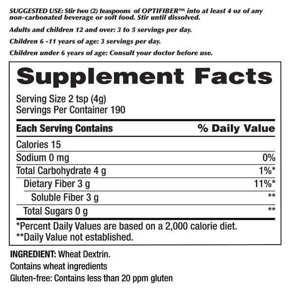 Kirkland Signature OPTIFIBER, 190 Servings, 26.8 oz