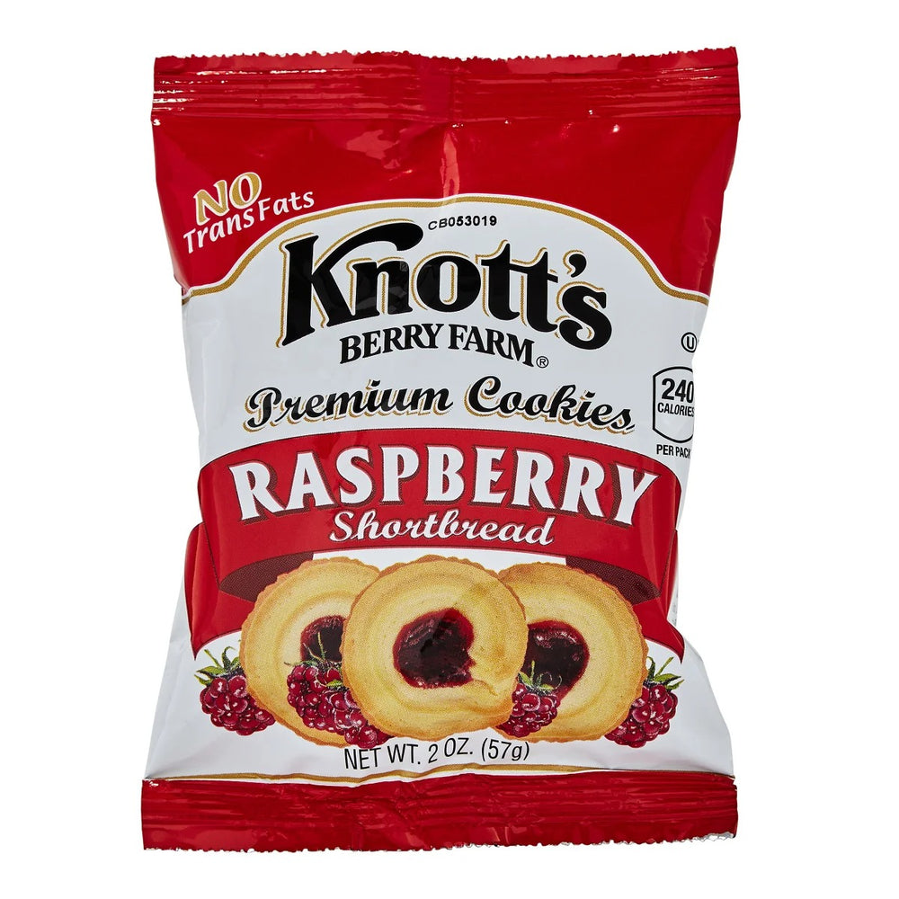 Knott's Berry Farm Premium Shortbread Cookies, Raspberry, 2 oz, 36-count