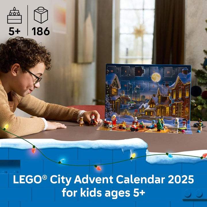 LEGO City Advent Calendar 2025 | Kids Holiday Countdown Toy 60475
