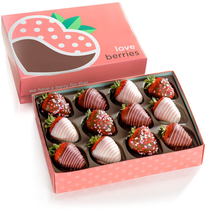 A Gift Inside The Original Love Berries Chocolate Dipped Strawberries - 12 Berries