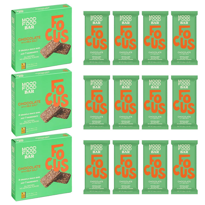 MOOD FOOD BAR Chocolate with Sea Salt Granola Bars - 12 pack - 21.3 OZ