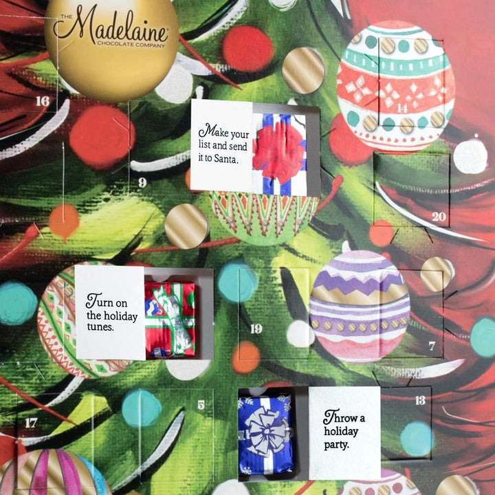 Madelaine 2025 Christmas Advent Calendar – Chocolate & Candy Christmas Countdown for Kids, Women, Men, Teen Girls & Boys – Holiday Treats Advent Calendars - Christmas Tree - 8 Oz