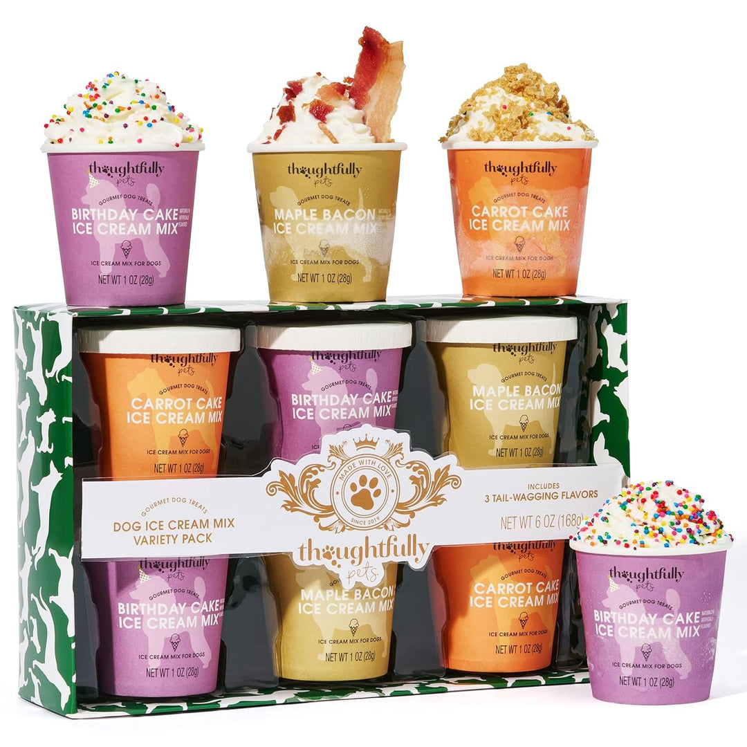 Mini Dog Ice Cream Set – 6 Cups, 3 Flavors, Just Add Water