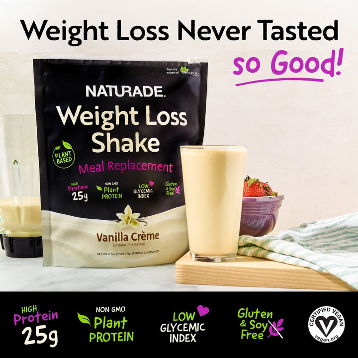 Naturade Plant-Based Weight Loss Shake Vanilla, 2.5 lbs