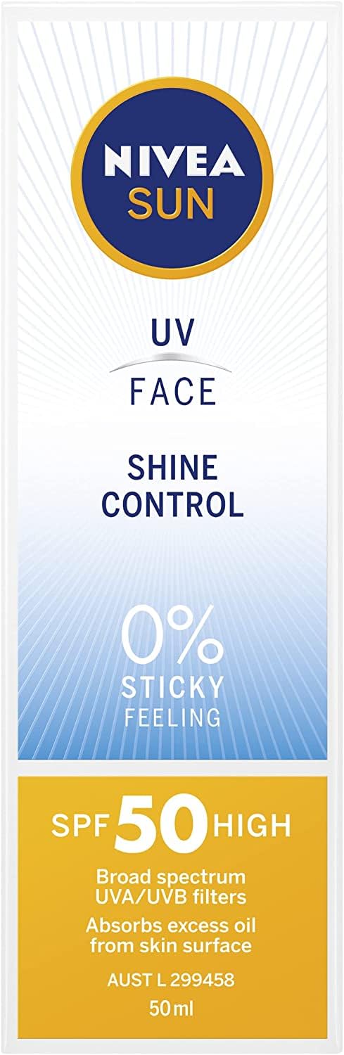 Nivea Sun UV Sunscreen Face Shine Control Cream for Mat Look SPF50, 50m