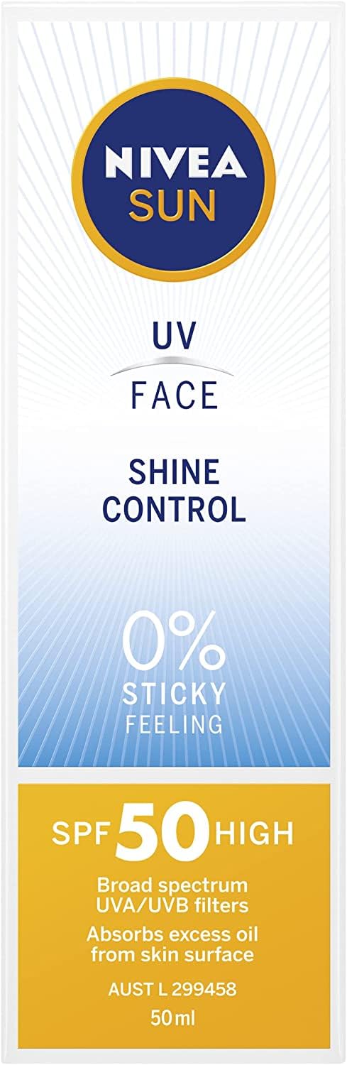 Nivea Sun UV Sunscreen Face Shine Control Cream for Mat Look SPF50, 50ml