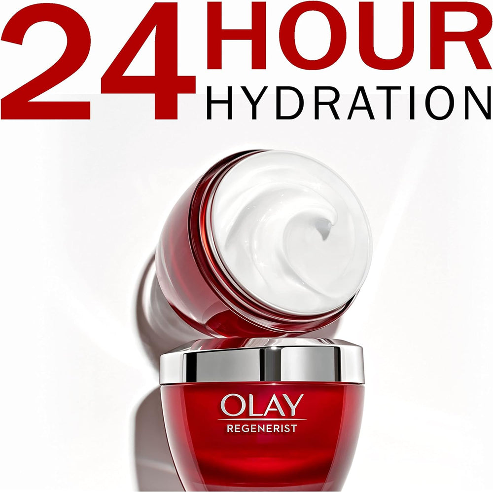 Olay Face Moisturizer, Regenerist Micro-Sculpting Cream for Women, Trial Size - Instant Hydration, Anti-Aging, Anti-Wrinkle, Firming Skin Care - Hyaluronic Acid, Niacinamide, Amino Peptides, 0.5 Oz