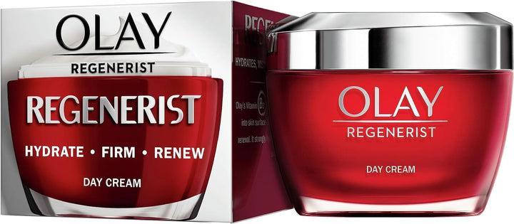 Olay Face Moisturizer, Regenerist Micro-Sculpting Cream for Women, Trial Size - Instant Hydration, Anti-Aging, Anti-Wrinkle, Firming Skin Care - Hyaluronic Acid, Niacinamide, Amino Peptides, 0.5 Oz