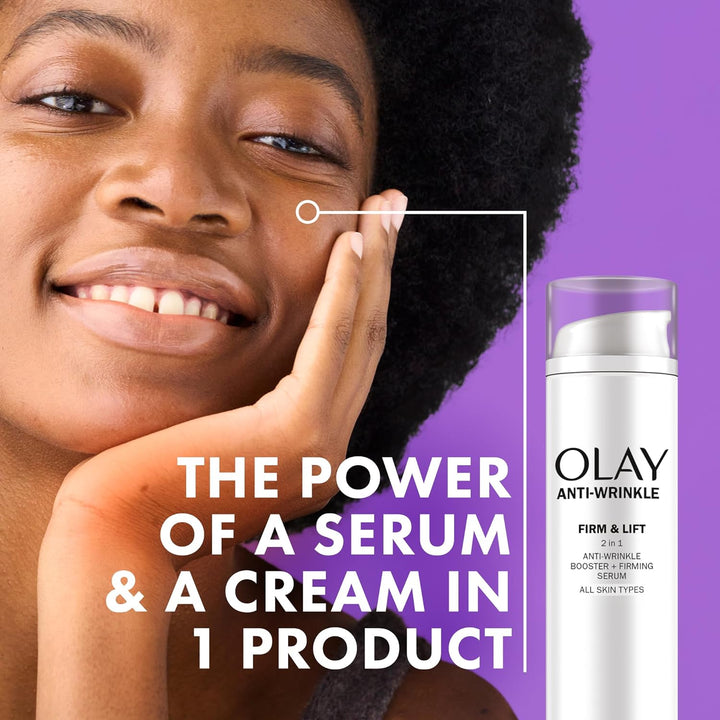 """ Olay Anti-wrinkle Firm And Lift Two In One Day Cream And Firming Serum, 50ml"""