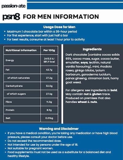 
Passion-ate Tabs Chocolate Experience for adults, Improve Mood, Performance & Energy