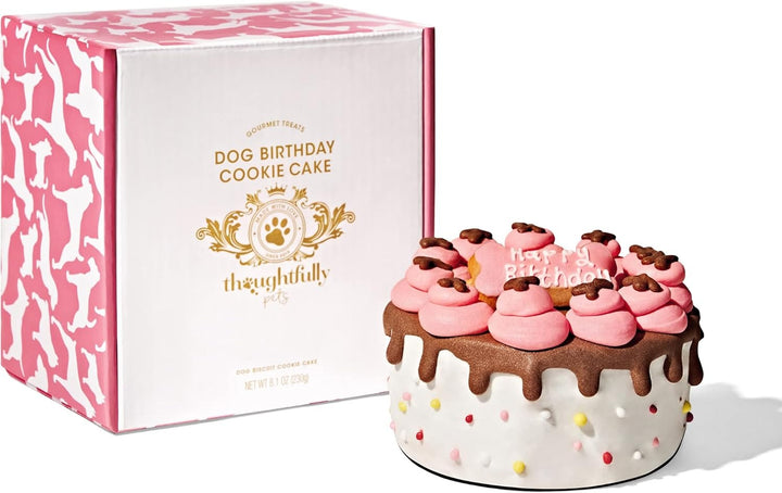 Pink Dog Birthday Cookie Cake – Peanut Butter Treat for All Breeds