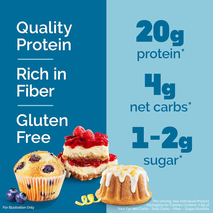 Enjoy fruity flavors with the Quest Fruit Flavored Variety Pack Protein Bars. Each 2.12 oz bar delivers 20g high-quality protein, only 4g net carbs, and 1–2g sugar, making it the perfect keto-friendly, gluten-free snack. Packed with complete dairy-based protein to fuel muscle recovery and energy, these bars are ideal for on-the-go snacking, post-workout refuel, or a healthy sweet treat.