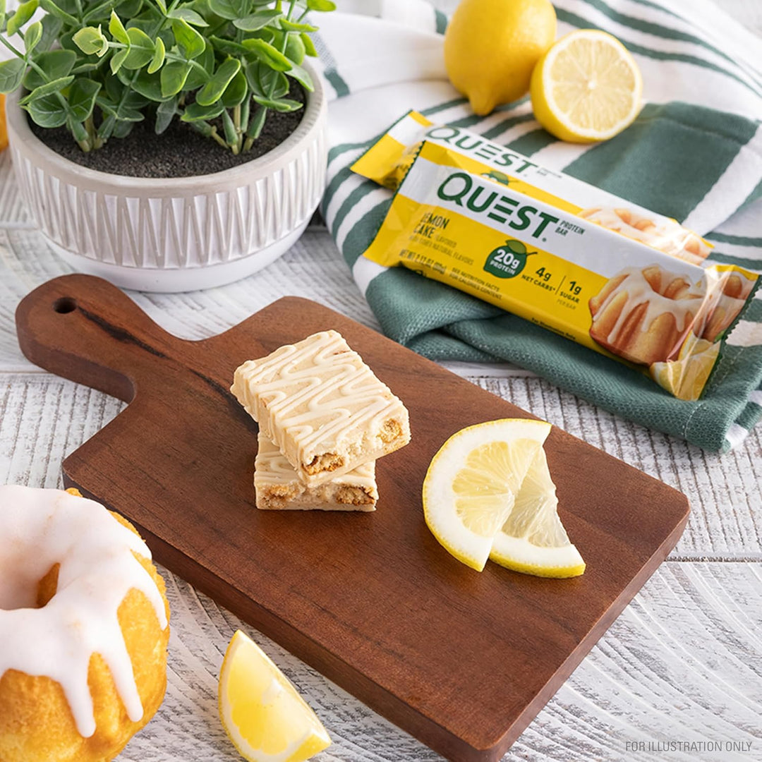Brighten your day with the zesty flavor of Quest Lemon Cake Protein Bars. Each bar delivers 20g high-quality dairy protein, only 4g net carbs, 13g fiber, and just 1g sugar, making it a perfect keto-friendly, gluten-free snack. Packed with complete proteins containing all 9 essential amino acids, these bars support muscle recovery, energy, and balanced macros. Enjoy the refreshing taste of lemon cake without added sugar—ideal for on-the-go snacking, post-workout fuel, or a guilt-free dessert.