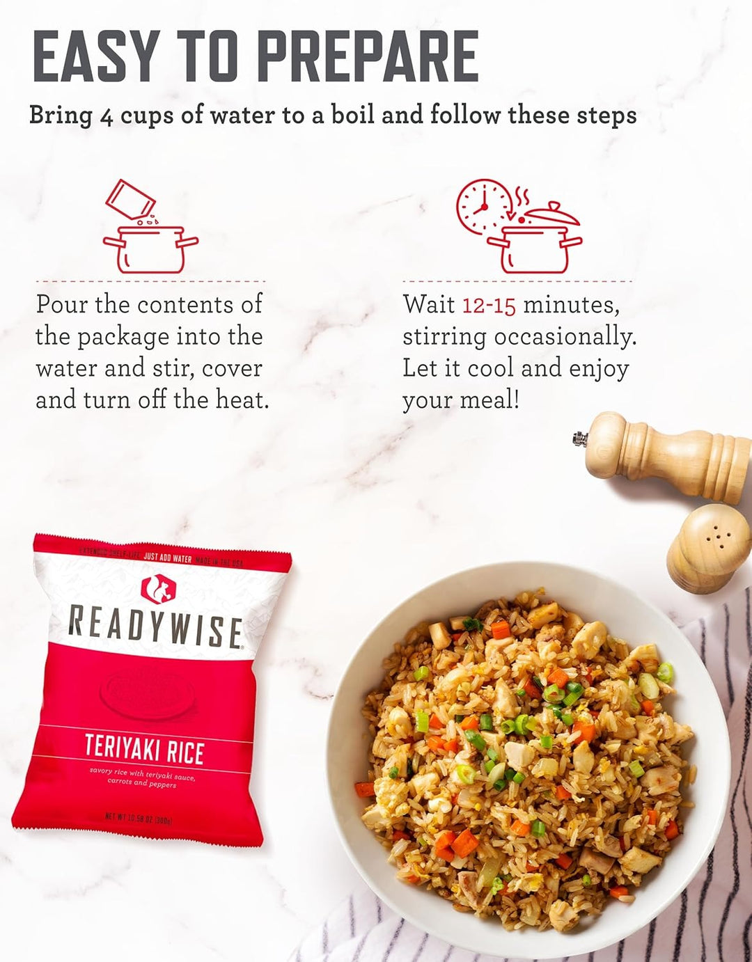 ReadyWise Gluten-Free Emergency Meal Kit, 48 Servings, 2 Boxes