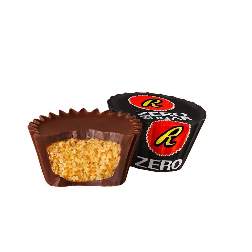 Reeces Zero Sugar Dark Chocolate Peanut Butter Miniatures Cups, 1 lb Bag – Sugar-Free Keto-Friendly Dark Chocolate Treats
