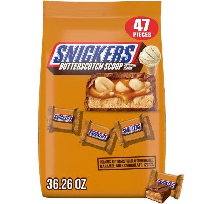 SNICKERS Butterscotch Scoop, Fun Size, 47 pcs